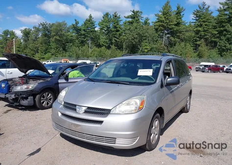 2005 Toyota Sienna Le из США, поврежденный, VIN 5TDZA23C05S350304